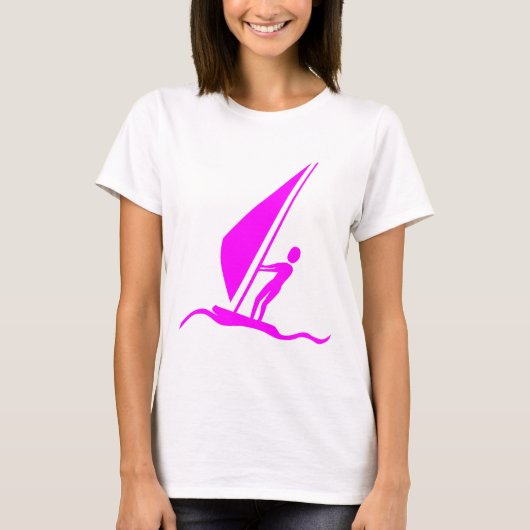 T-shirt Sailboarding - Magenta (Devant)