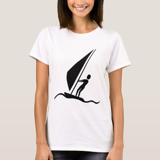 T-shirt Sailboarding - Noir (Devant)