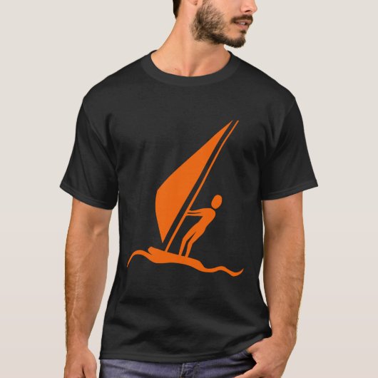 T-shirt Sailboarding - Orange (Devant)