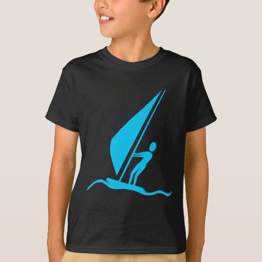 T-shirt Sailboarding - Sky Blue (Devant)