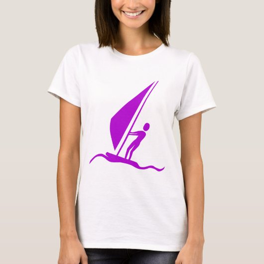 T-shirt Sailboarding - Violet (Devant)