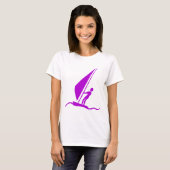 T-shirt Sailboarding - Violet (Devant entier)