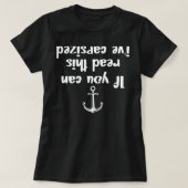 T-shirt Sailing If you can read this i've capsized (Design devant)