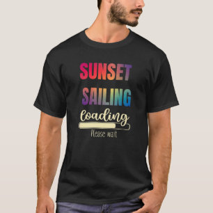 T-shirt Sailing Sunset Graphic Voilier Vintage Voilier