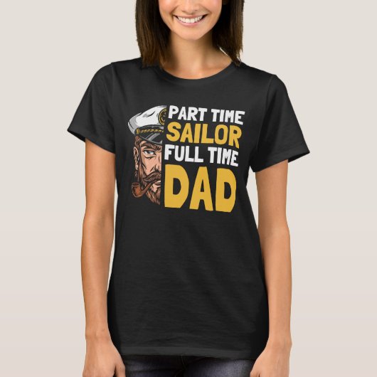 T-shirt Sailor Father Captain Sailboat  Boat Sailing Dad (Devant)