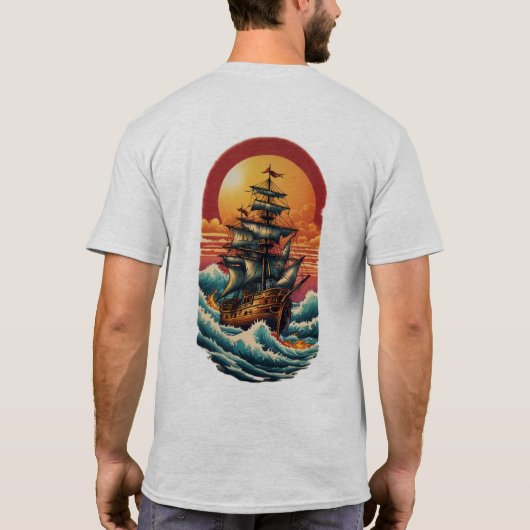 T-shirt Sailor Jerry & Ed Hardy Conception De Tatouage Ins (Dos)