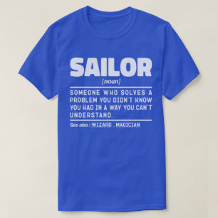 T-shirt Sailor Noun Définition Seaman Crew Cool nautique