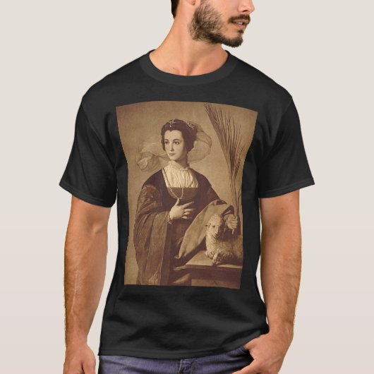T-shirt Saint Agnes par Alonso Cano (Devant)