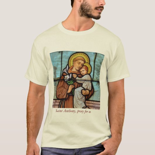 T-shirt Saint Anthony prier pour nous Chemise religieuse c (Devant)