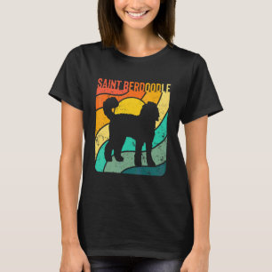 T-shirt Saint Berdoodle Coucher de soleil Vintage Maman Pa