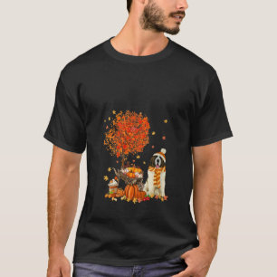 T-shirt Saint Bernard Automne Automne Citrouille Camion Ma