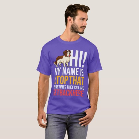 T-shirt Saint Bernard Chien Chien Chien Chiens Propriétair (Devant entier)