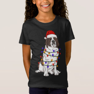 T-Shirt saint bernard Chien portant les lumières du Casque