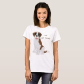 T-shirt Saint Bernard Dog Design personnalisé (Devant entier)