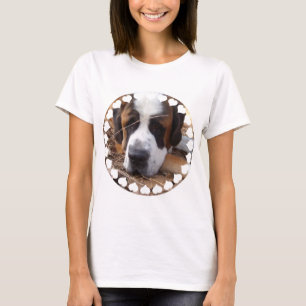T-shirt Saint Bernard Dog Long Manches Femme