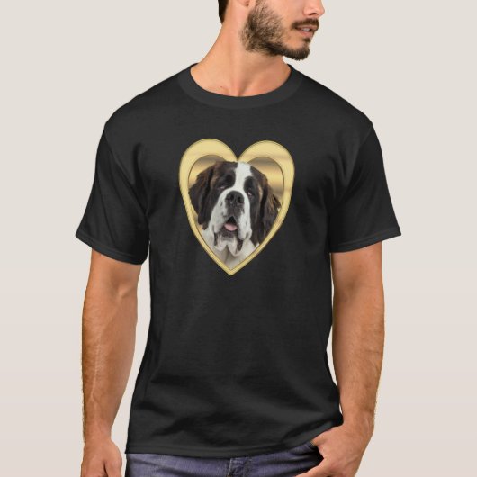 T-shirt Saint Bernard  Heart Dog St Bernard  1 (Devant)