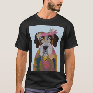 T-shirt Saint Bernard Hippie