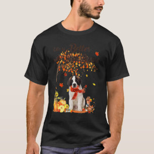 T-shirt Saint Bernard Maple Tree Thanksgiving Day mignon c