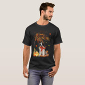 T-shirt Saint Bernard Maple Tree Thanksgiving Day mignon c (Devant entier)