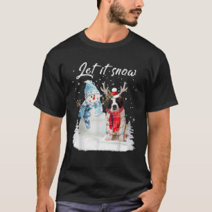T-shirt Saint Bernard Père Noël Chien Noël Snowman Xmas Pa