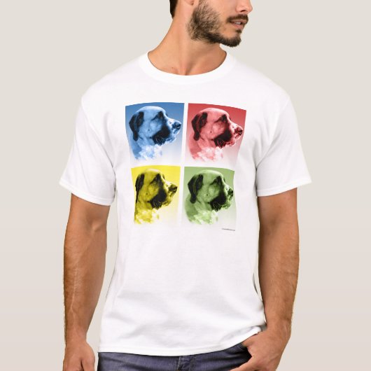 T-shirt Saint Bernard Pop Art (Devant)