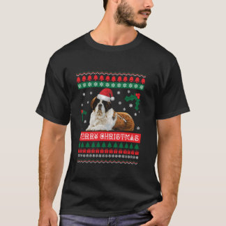 T-shirt Saint Bernard Ugly Sweet de Noël Chemise St Bern