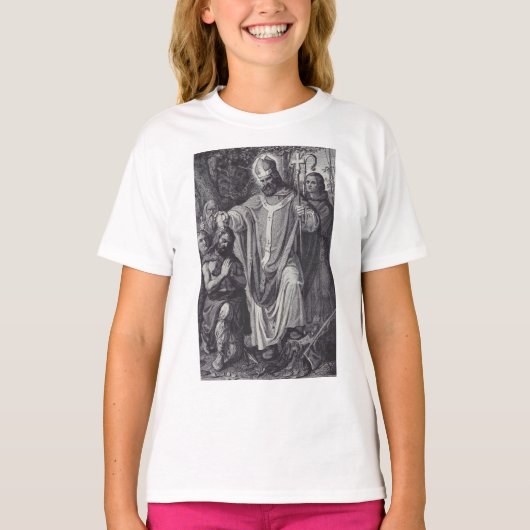 T-shirt Saint Boniface Anglais Moine bénédictin (Devant)