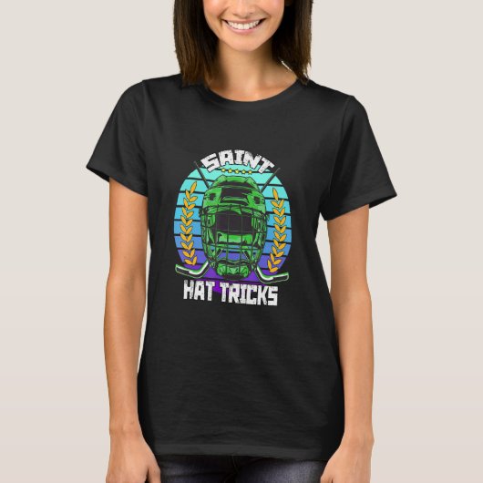 T-shirt Saint Casquette Tricks Hockey Shamrock St patrick  (Devant)