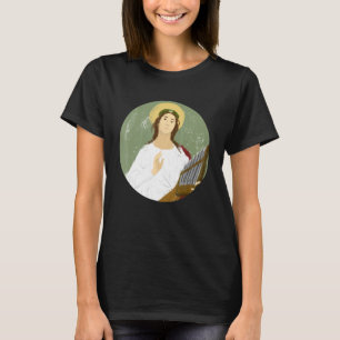 T-shirt Saint Cecilia Patron Saint des Musiciens Musi cath