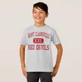 T-shirt Saint Clairsville - diables rouges - saint (Devant entier)