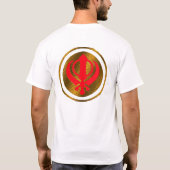 T-shirt Saint Ek-Onkar Sikh Khanda sur le dos Blanc (Dos)