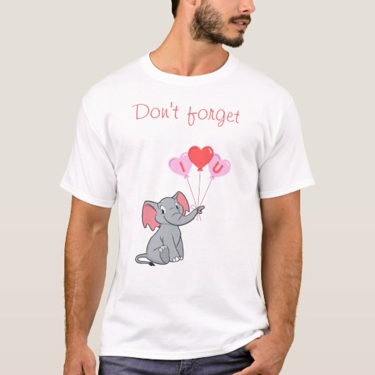 T-shirt Saint-éléphant Saint-Valentin (Devant)