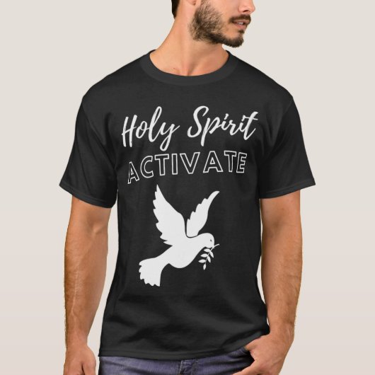 T-shirt Saint-Esprit Activate - Drôle chrétien Religieux (Devant)