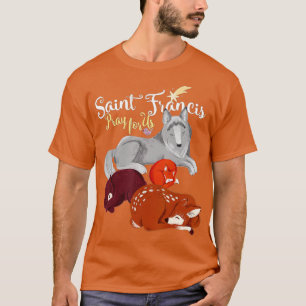 T-shirt Saint François d'Assise Patron des Animaux Wolf An