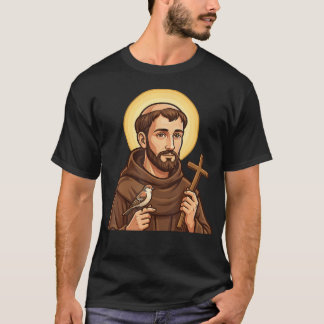 T-shirt Saint François d'Assise Patron Oiseaux Animaux