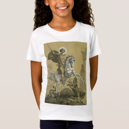 T-Shirt Saint George – Premium "Sunburst Gold" Art (Devant)