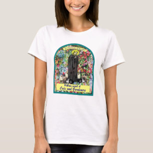 T-shirt Saint Gertrude de Nivelles saint patron des chats