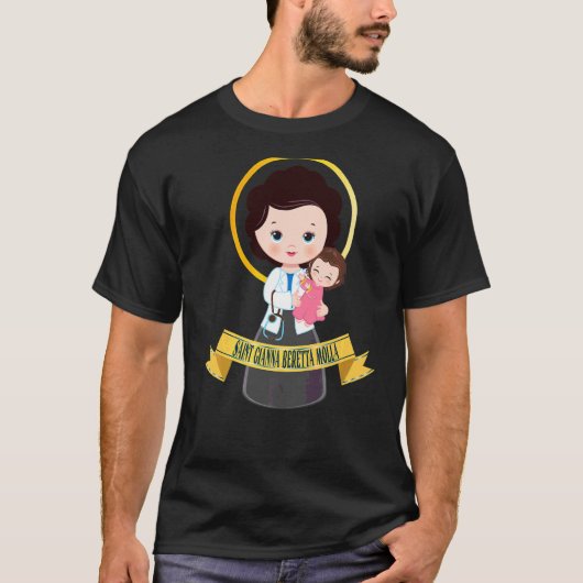 T-shirt Saint Gianna Beretta Molla Patron Docteur catholiq (Devant)