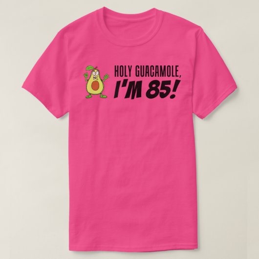 T-shirt Saint Guacamole I'm 85 Cartoon Avocado Veggie Pun (Design devant)