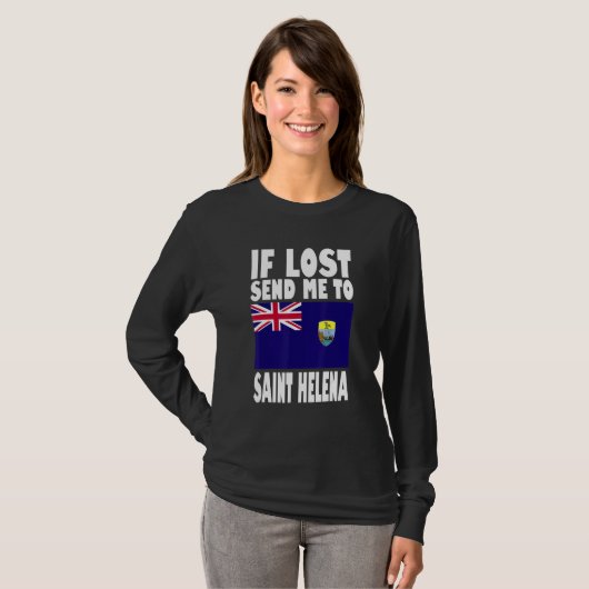 T-shirt Saint Helena Flag Design  If lost send me to Saint (Devant entier)