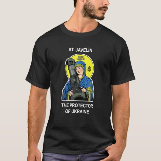 T-shirt Saint Javelin Protector Of Ukraine Support (Devant)