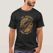 T-shirt Saint Joseph De Cupertino Patron Saint Des Pilotes (Devant)