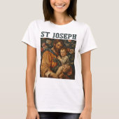 T-shirt Saint-Joseph et Jésus-Bébé catholique traditionnel (Devant)