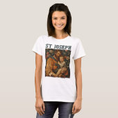 T-shirt Saint-Joseph et Jésus-Bébé catholique traditionnel (Devant entier)