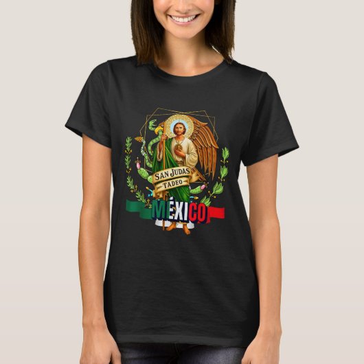 T-shirt Saint Jude Thaddeus Mexico Catholic For Proud Mexi (Devant)