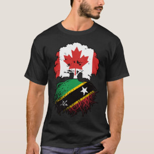 T-shirt Saint-Kitts-Kittiti Canadian Canada Arbre Racines