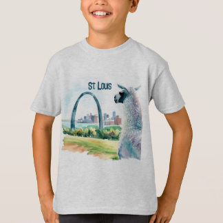 T-shirt Saint Louis Arch Llama Souvenir