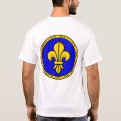 T-shirt Saint Louis IX bleu et chemise de joint d'or (Dos)