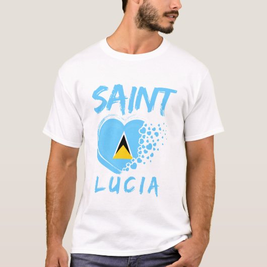 T-shirt Saint Lucia flag (Devant)