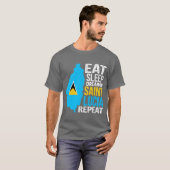 T-shirt Saint Lucian Roots Lucian Pride Design for St girl (Devant entier)